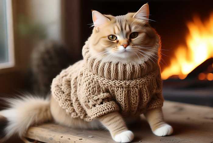 宠物猫咪衣服秋冬款针织；宠物猫咪衣服秋冬款针织教程