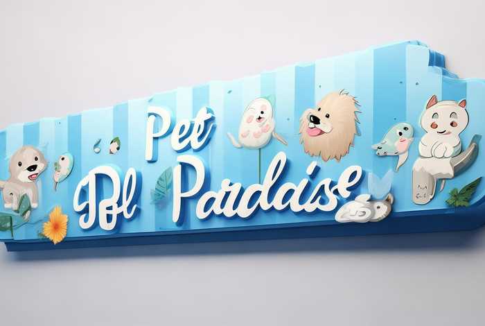 宠物店门头设计效果图；宠物店门头设计效果图白蓝色系