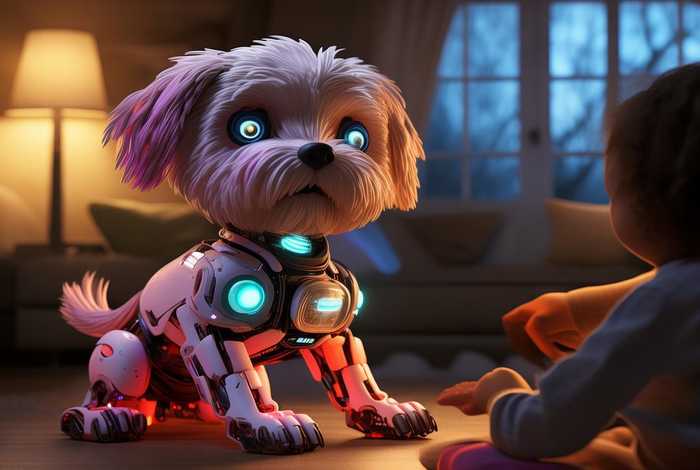 电子宠物狗机器人；电子宠物狗机器人视频