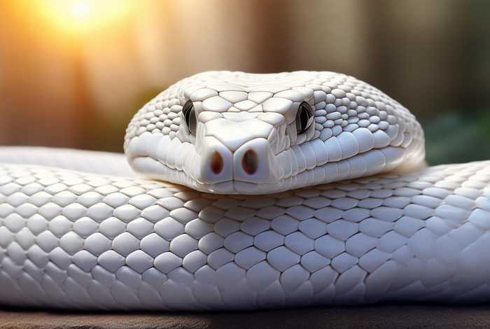 宠物蛇白色；宠物蛇白色的