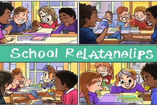 学校人际关系六格漫画；学校的人际关系