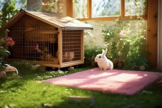 宠物兔兔窝；宠物兔窝的建造图片