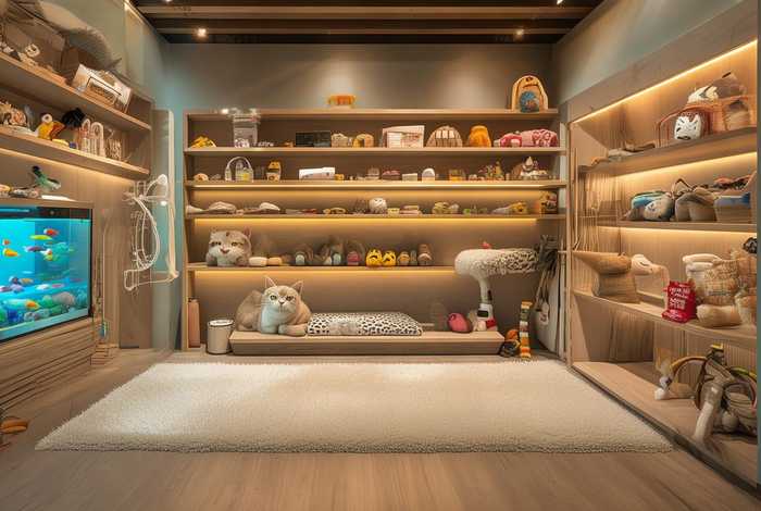 宠物用品展效果图；宠物用品展厅装修效果