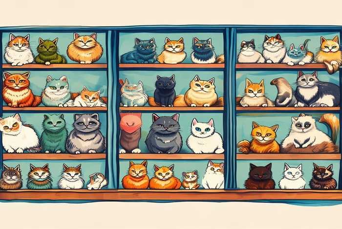 猫咪宠物店简笔画图片大全简单又漂亮又好看（宠物店简笔画图片大全彩色）