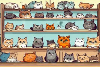 猫咪宠物店简笔画图片大全简单又漂亮又好看（宠物店简笔画图片大全彩色）