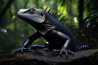 黑色蜥蜴宠物；黑色蜥蜴宠物图片