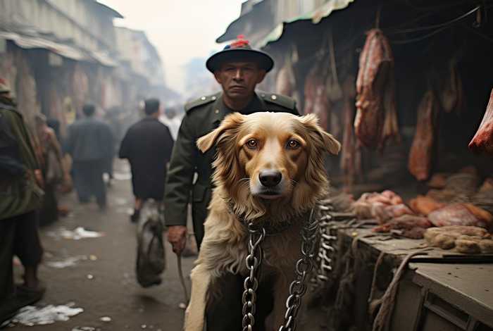 宠物犬被捕狗队抓走送往市场宰杀、狗狗被城市捕狗队抓走
