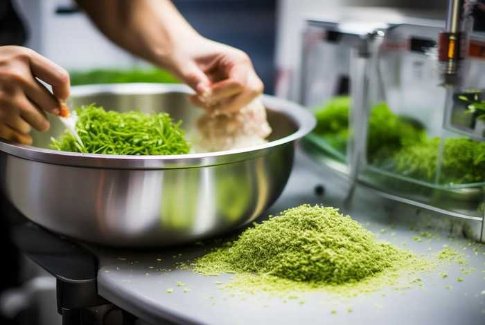 宠物零食冻干猫草粒图片鸡肉加猫草 宠物猫冻干零食怎么做出来的
