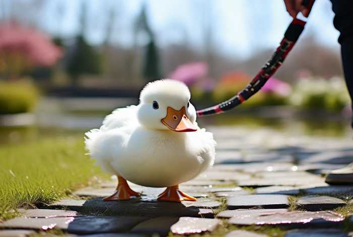 宠物鸭子柯尔鸭（宠物鸭子柯尔鸭牵引绳遛鸭绳栓）