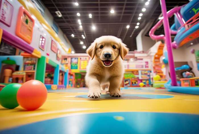 宠物酒店智能玩具区；freedog宠物智能酒店