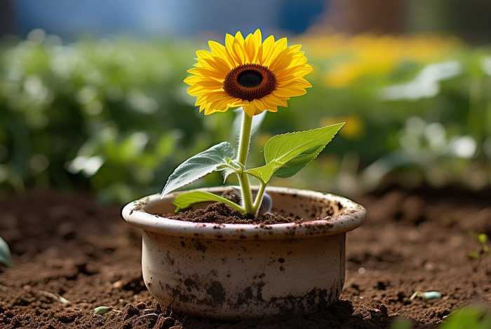 宠物鼠去世埋花盆开出向日葵；仓鼠死后被主人埋了一年之后长出了向日葵