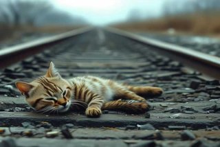 宠物猫被扔下火车后死亡 宠物猫被扔下火车后死亡了