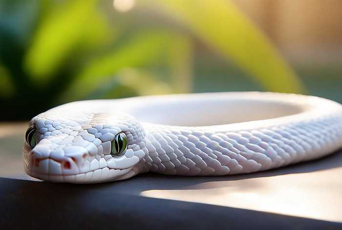 宠物蛇白色；宠物蛇白色的