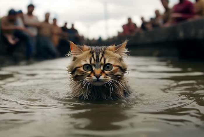 宠物猫被扔河里、宠物猫被扔河里会死吗
