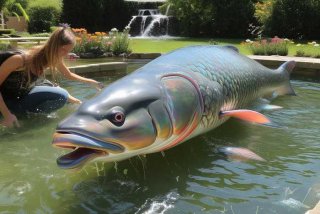 女子喂养500斤大鱼当宠物视频（女子喂养500斤大鱼当宠物视频大全）