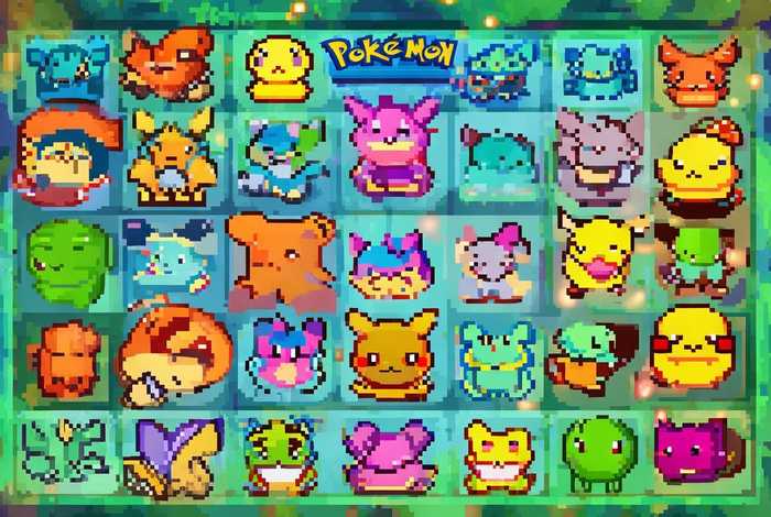 宠物小精灵连连看的图片；宠物小精灵连连看的图片怎么画