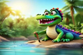 宠物鳄鱼图片；宠物鳄鱼图片卡通