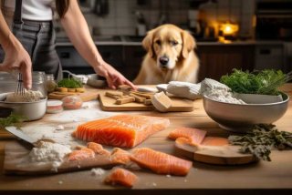 宠物零食自制；宠物零食自制三文鱼块