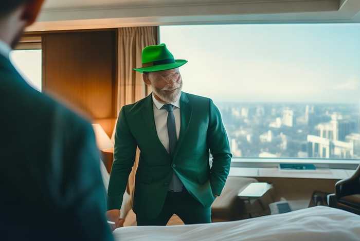 商务旅行中戴绿色帽子的老板同行台词，商务旅行中戴绿色帽子的老板同行台词在线