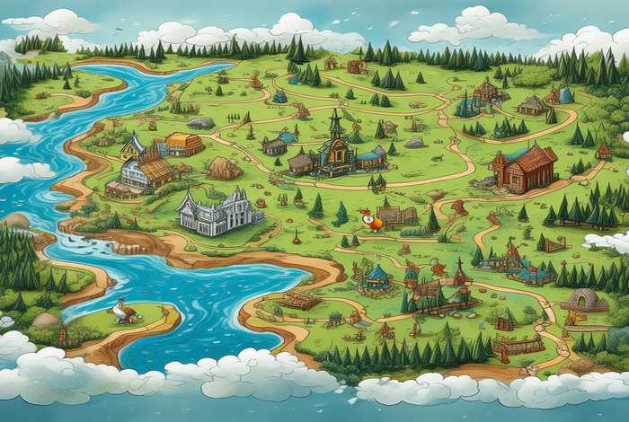 骑鹅旅行记冒险路线图、骑鹅旅行记探险路线图