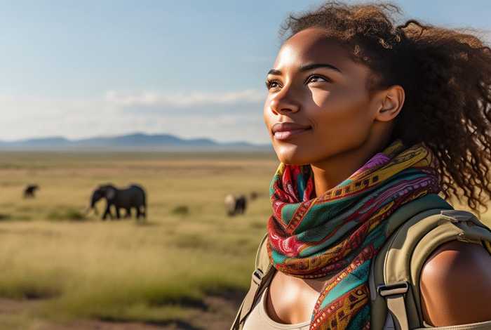 非洲旅行女记者行者 非洲旅行者a