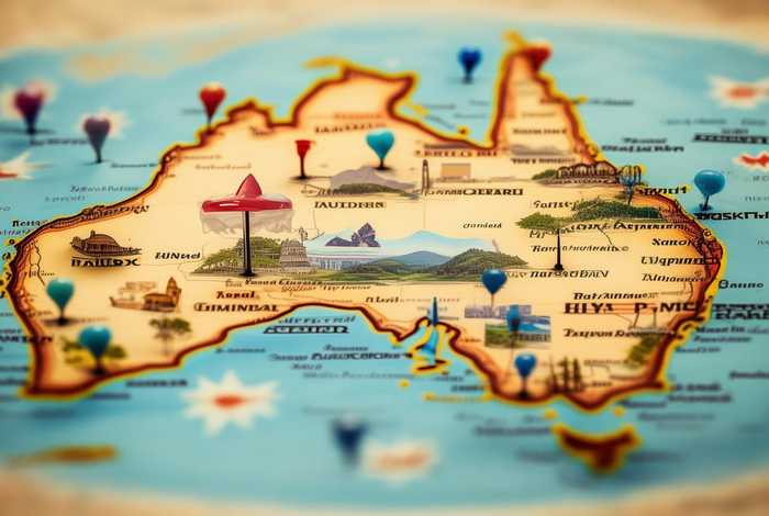 澳大利亚旅游景点；澳大利亚旅游景点分布图