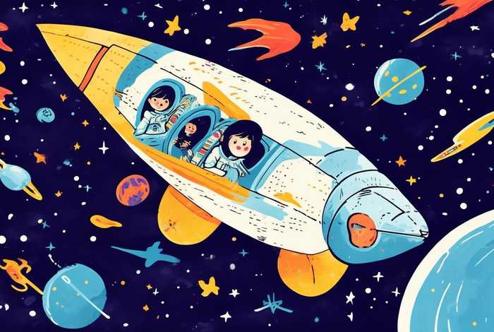 太空旅行儿童画（太空旅行儿童画一等奖）