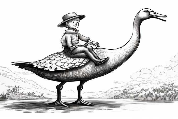 骑鹅旅行记图片，骑鹅旅行记图片简笔画