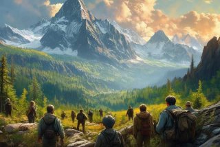 探险旅行绘画，探险旅行绘画图片