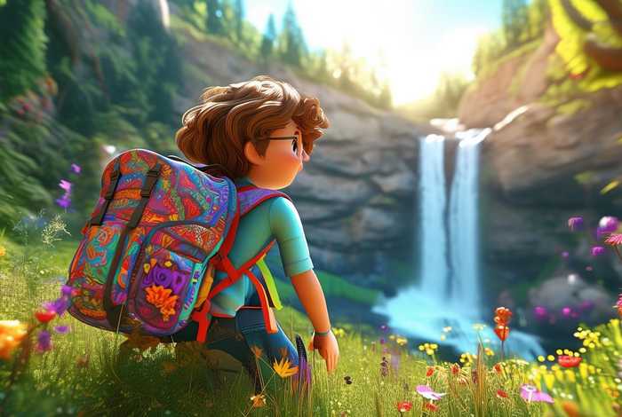 背包旅行唯美图片，背包旅行唯美图片卡通