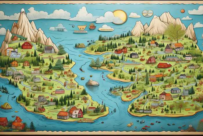 骑鹅旅行记路线图手绘 - 骑鹅旅行记路线图手绘板