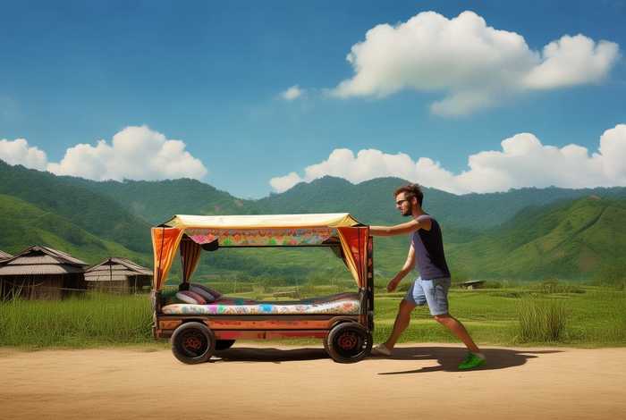 带床去旅行在广西、带床去旅行假的