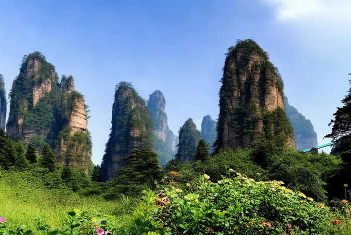 张家界旅游景点全景图，张家界旅游景点全景图门票多少钱