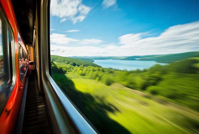 坐火车旅行的视频；坐火车旅行的视频素材
