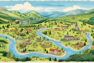 骑鹅旅行记路线图画还要标上相关景色和事件；骑鹅旅行记画一张路线图