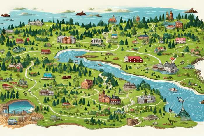 骑鹅旅行记路线图画还要标上相关景色和事件；骑鹅旅行记画一张路线图