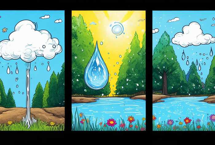 小水滴旅行记手抄报（小水滴旅行记手抄报三格）