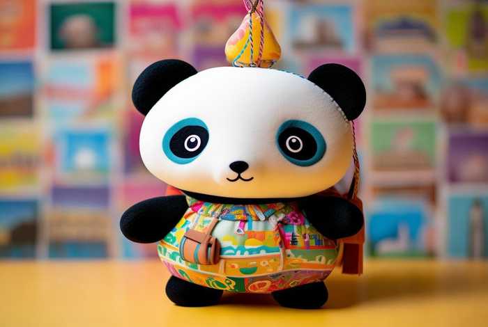 旅行熊猫系列毛绒盲盒；旅行熊猫毛绒盲盒挂件