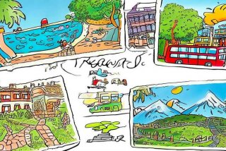 去旅行简笔画图片，去旅行简笔画图片大全