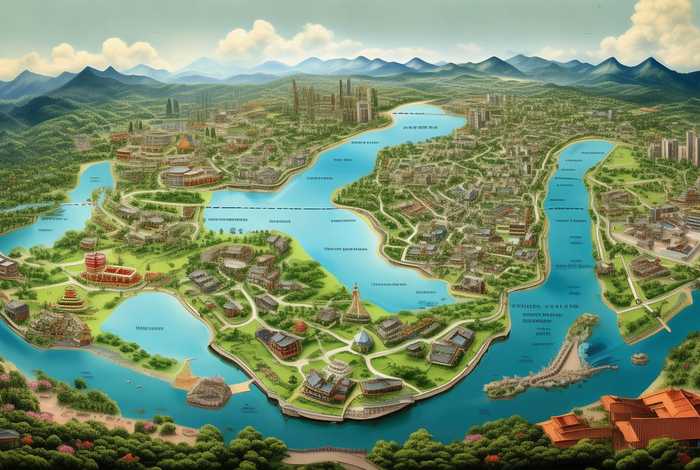 杭州旅行册，杭州旅行路线图