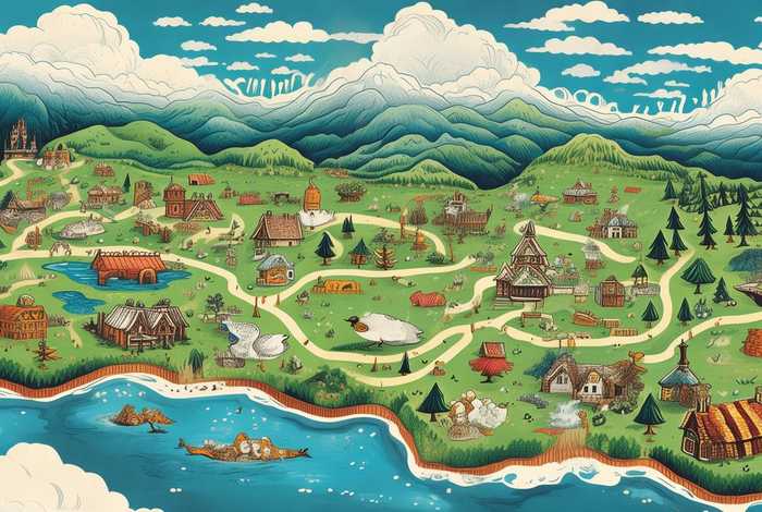 骑鹅旅行记冒险路线图、骑鹅旅行记探险路线图