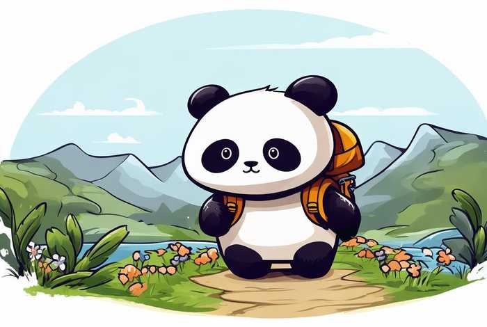 旅行熊猫图片，旅行熊猫图片简笔画