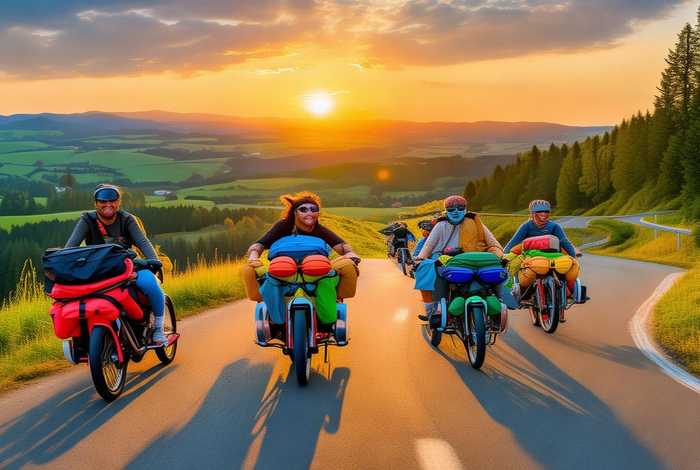 自行车旅行视频、三轮自行车旅行视频