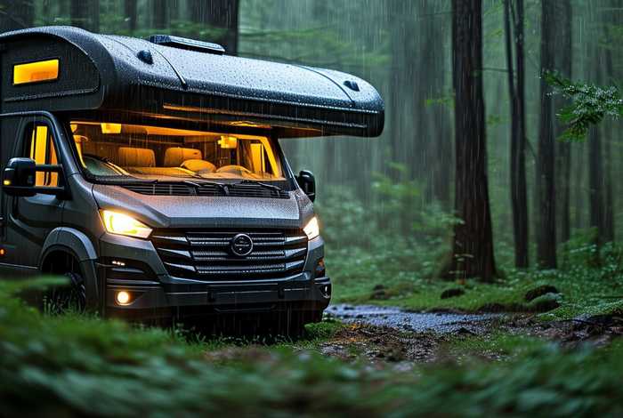 房车旅行视频、大雨房车旅行视频