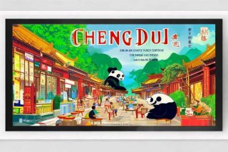 成都旅行小报设计模板 - 成都旅行小报设计模板图片