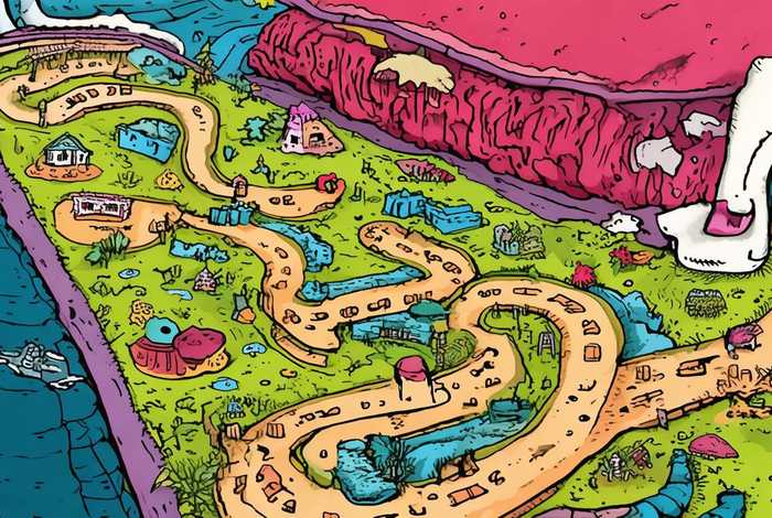 在牛肚子里旅行手抄报图片、在牛肚子里旅行路线图手抄报