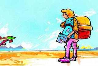 去旅行的简笔画；去旅行的简笔画怎么画