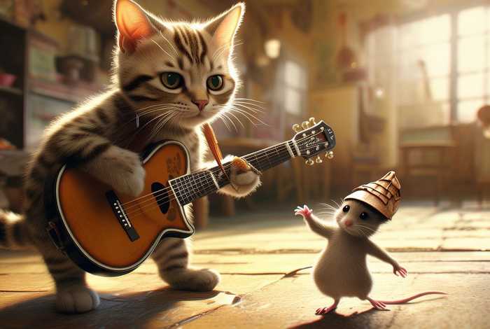 旅行吉他谱摇滚猫、旅行吉他谱摇滚猫和老鼠