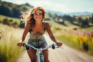 自行车旅行网红 骑自行车旅行的网红