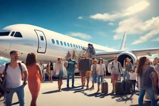 去旅行翻译，我坐飞机去旅行翻译